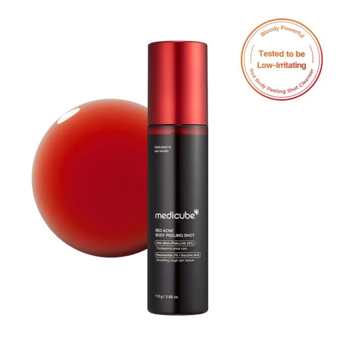 01_e739184a-fa98-4eee-9462-565632bacc44.jpg Medicube Red Acne Body Peeling Shot 110g — Medicube gommage visage au Maroc