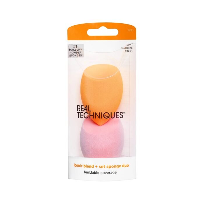 REAL TECHNIQUES Iconic Blend + Set Makeup Sponge Duo — Real Techniques coffret cadeau beauté au Maroc