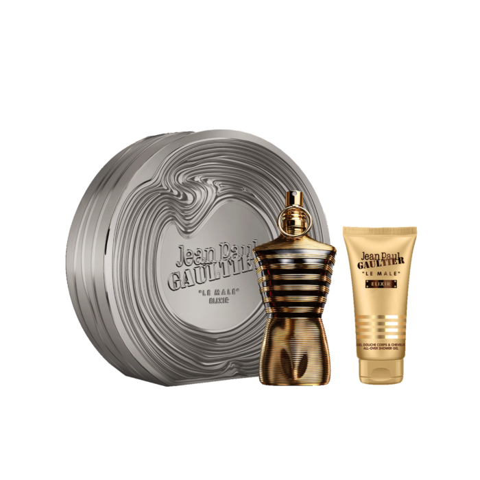 1782304343_6a3bce57e9eae8.82651339.png Le Male Elixir Absolu 125 ml et Gel Douche 75 ml — Le parfum homme au Maroc