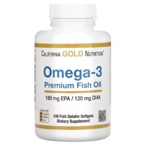 California Gold Nutrition Omega-3 Premium Fish Oil, 100 Fish Gelatin Softgels