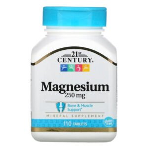 21st Century Magnesium 250 Mg Sans Gluten 110 Gelules