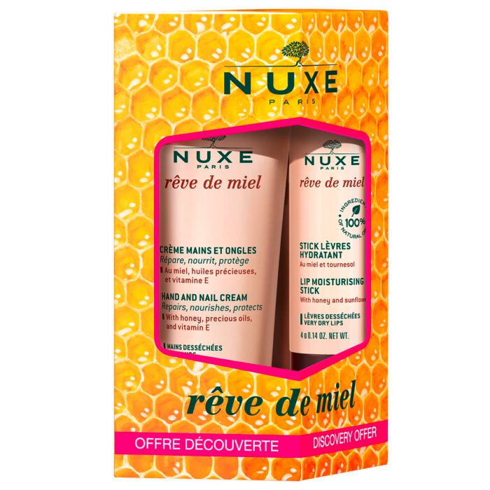 2586975.3712b9b5.jpg NUXE Rêve de Miel Hand Cream 30ml + Rêve de Miel Lip Stick 4g DUO — Nuxe soin mains et pieds au Maroc