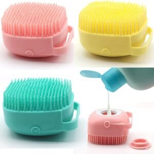 Brosse de Bain de Massage en Silicone Pour Cuir Chevelu et Bain