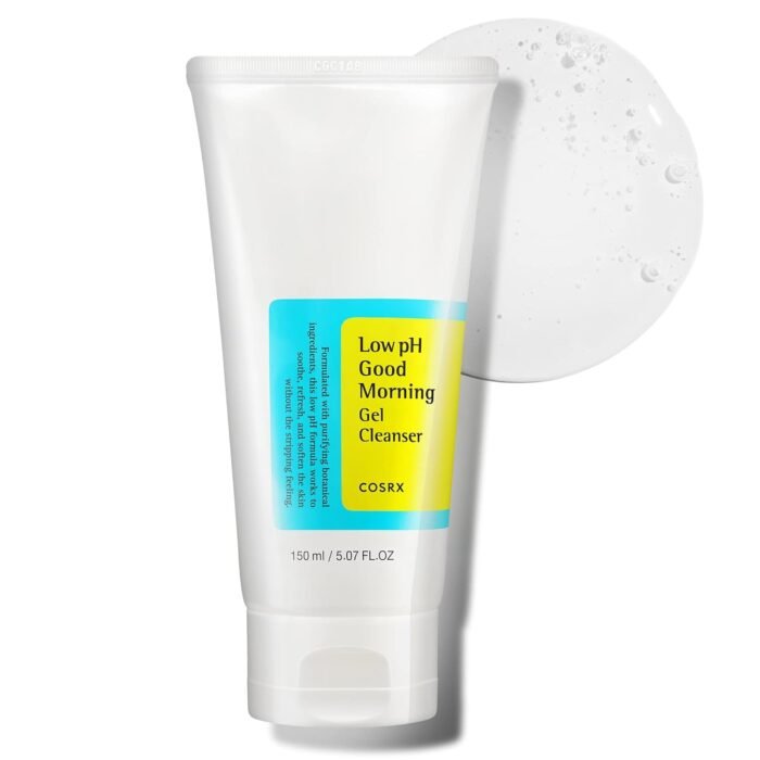 61UcS1QVdFS._SL1500.jpg COSRX Low pH Good Morning Gel Cleanser - Gentle Daily Cleanser for Sensitive Skin 150ml — COSRX nettoyant visage au Maroc