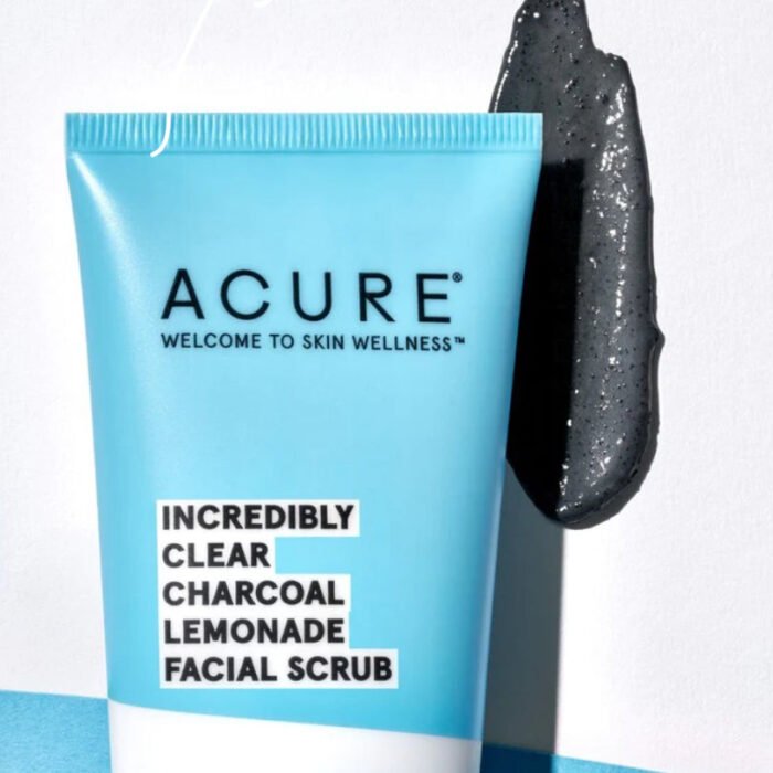 ACURE Incredibly Clear Charcoal Lemonade Facial Scrub — Acure gommage visage au Maroc