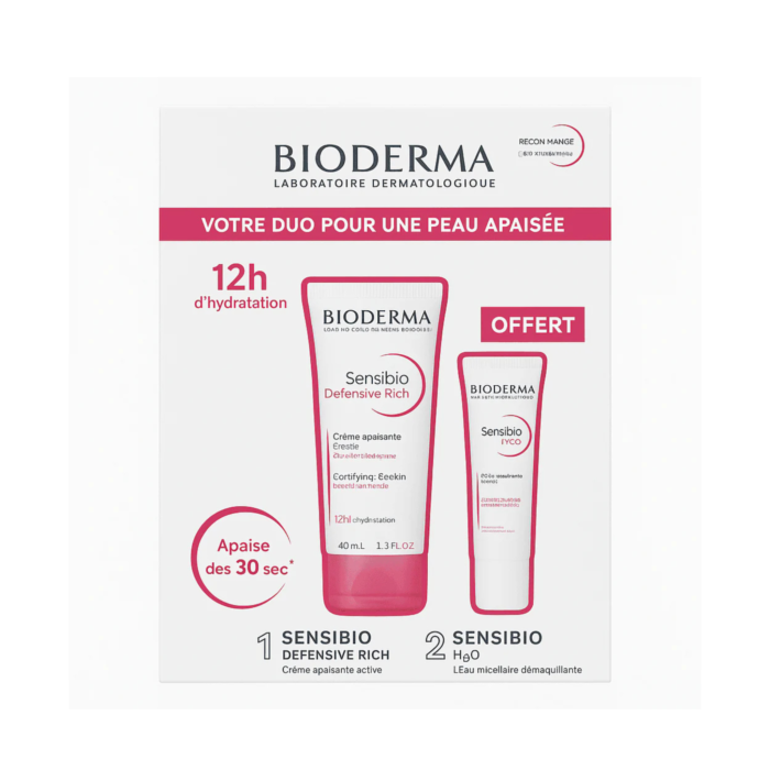 Design_sans_titre_-_2025-12-11T184854.392.png BIODERMA Sensibio Rich 40ml + Sensibio Gel Contour Yeux 15 ml Pack — Bioderma coffret cadeau beauté au Maroc