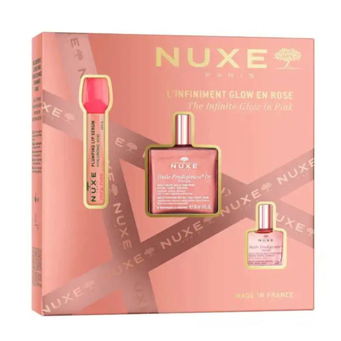 Design_sans_titre_20.png NUXE Coffret Noël L'Infiniment Glow en Rose — Nuxe coffret cadeau beauté au Maroc