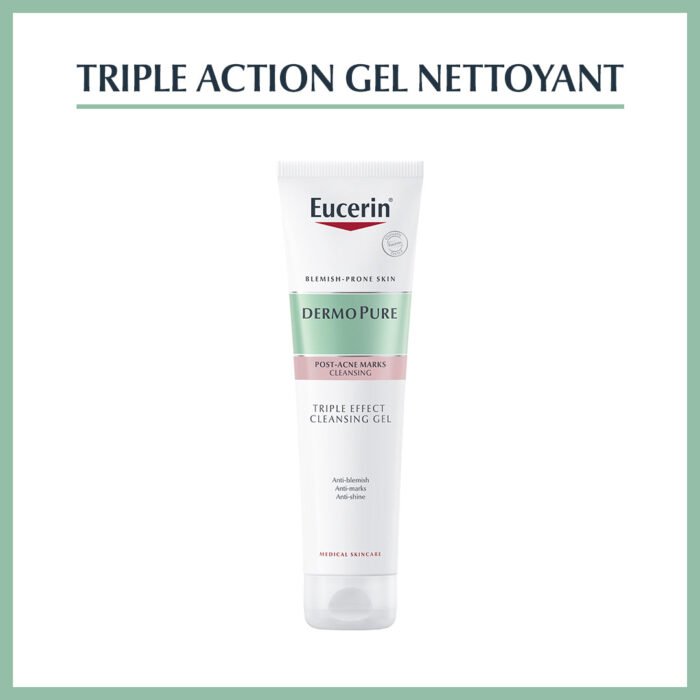 EUCERIN_DERMOPURE_TRIPLE_ACTION_GEL_NETTOYANT_150ml.jpg Eucerin Dermopure Triple Action Gel Nettoyant 150ml — Eucerin nettoyant visage au Maroc