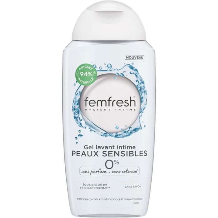 Femfresh_Gel_Lavant_Intime_Peaux_Sensibles_0_250ml.jpg Femfresh Gel Lavant Intime Peaux Sensibles 0% 250ml — Femfresh hygiène intime au Maroc