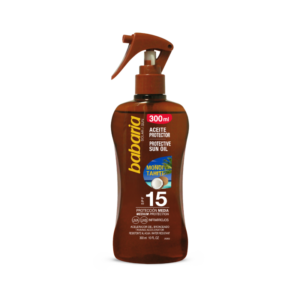 BABARIA Spray Huile solaire ProtectriceAu Monoi De Tahiti SPF-15 300ml