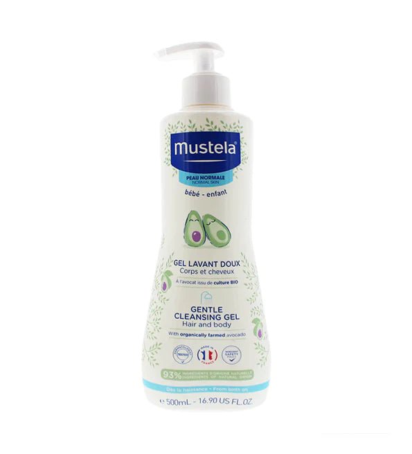 MUSTELA.jpg Mustela Gel Lavant Doux A l’AVOCAT Corps & Cheveux 500 ML — Mustela soin cheveux au Maroc