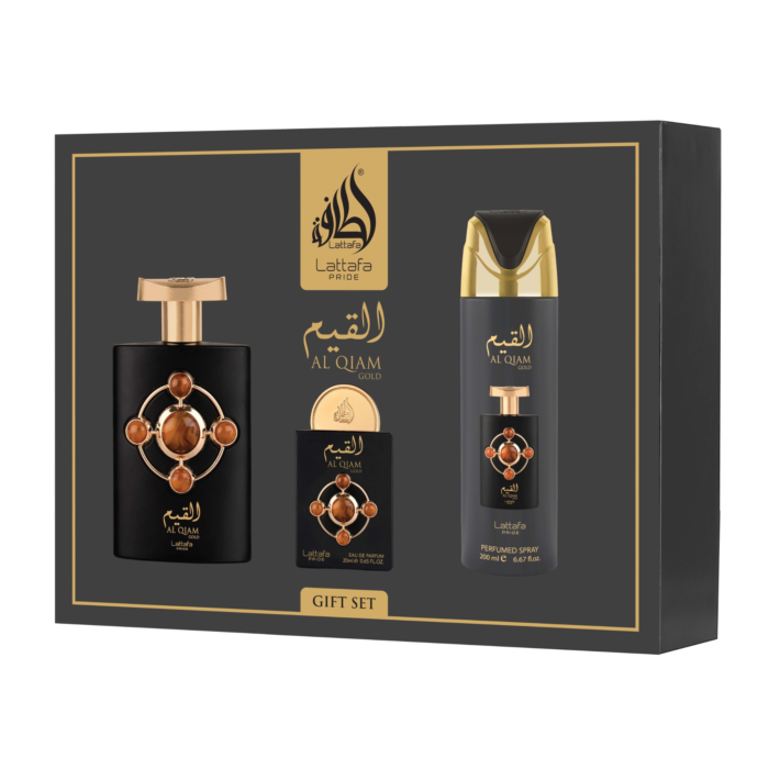 Lattafa - Giftset Al Qiam Gold -3pc — Lattafa coffret cadeau beauté au Maroc