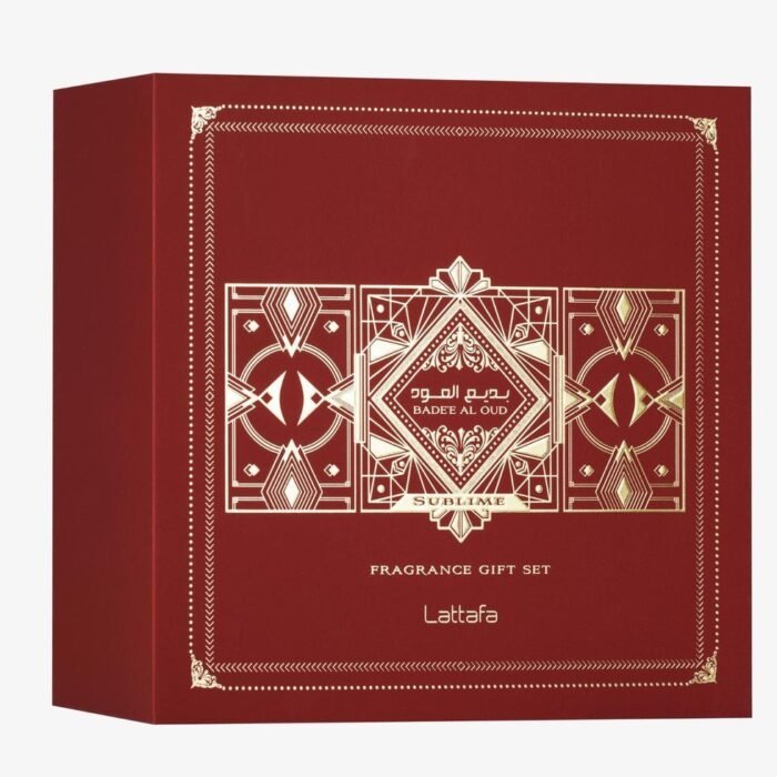 badee-al-oud-gift-set-lattafa-6a0b0e9d2973b.jpg Coffret Cadeau Lattafa – Badee Al Oud Sublime 100 ml – 12 ml – Hair Mist — Coffret coffret cadeau beauté au Maroc