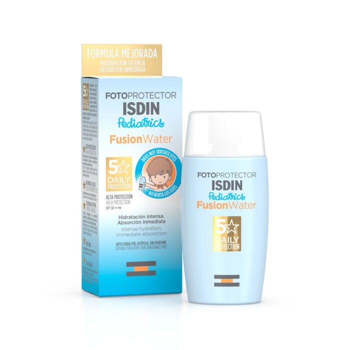 Fotoprotector ISDIN Fusion Water Pediatrics SPF 50 — Fotoprotector crème solaire visage au Maroc