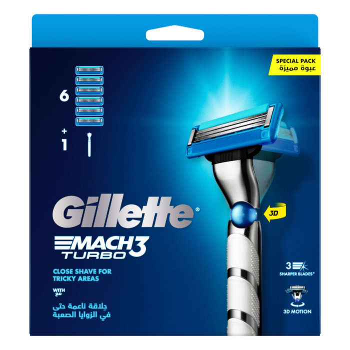 gillette-mach3-turbo-6ct-dt_2x_1782de79-32e2-488b-bc96-183999e5ce4e.png Gilette Mach3 Turbo 3d Motion Men's Razor — Gilette épilation rasage au Maroc