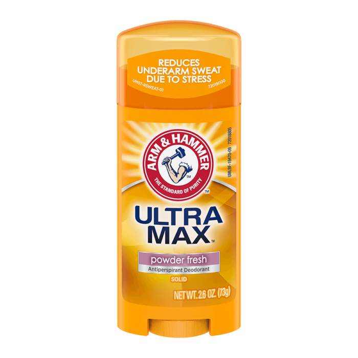 white-524UltraMaxSolidPowderFresh.png ULTRAMAX Solid Antiperspirant Deodorant Powder Fresh — Ultramax déodorant au Maroc
