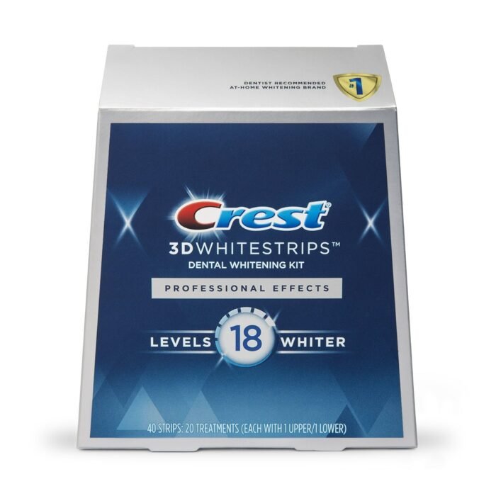 CREST 3D White Professional Effects Whitestrips Teeth Whitening Strips Kit levels 18 — Crest coffret cadeau beauté au Maroc