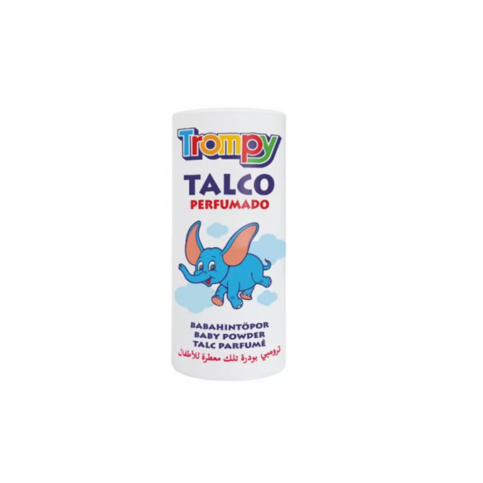white-polvo-de-talco-trompy-250-g.png Trompy Talco Poudres Soin Bébé — Trompy soin bébé enfant au Maroc